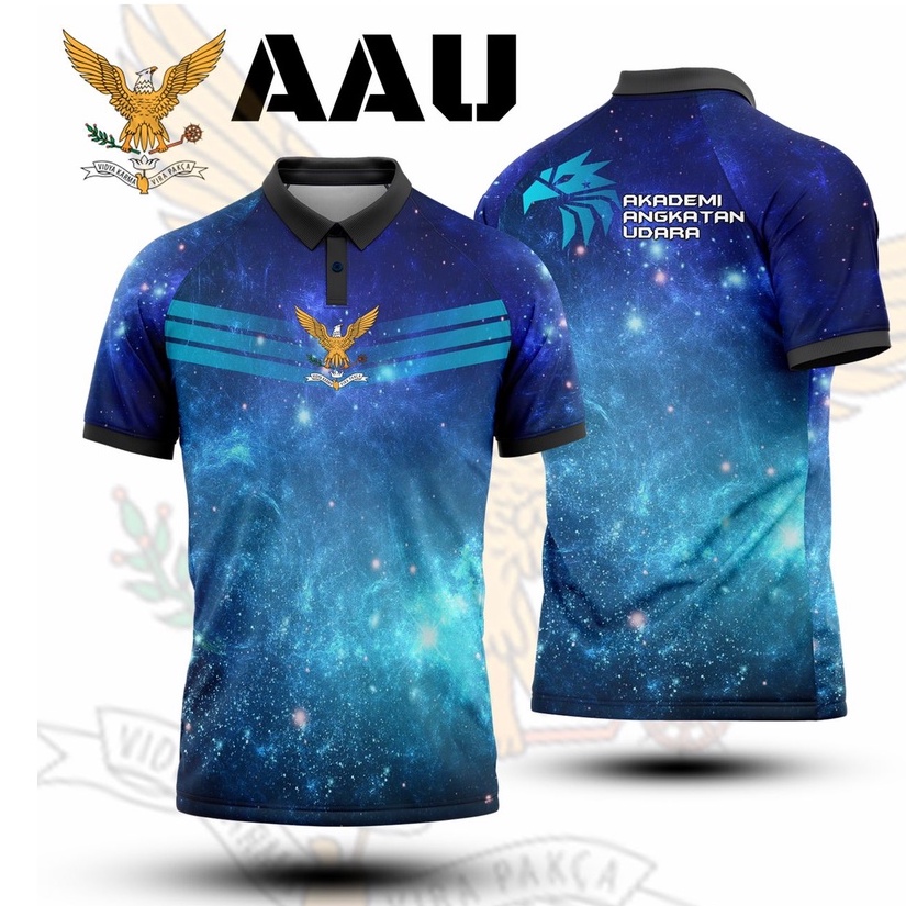 Kaos Jersey Taruna Akademi Angkatan Udara  / Atasan Polo Taruna AAU Lengan PendekDry fit Full Printi