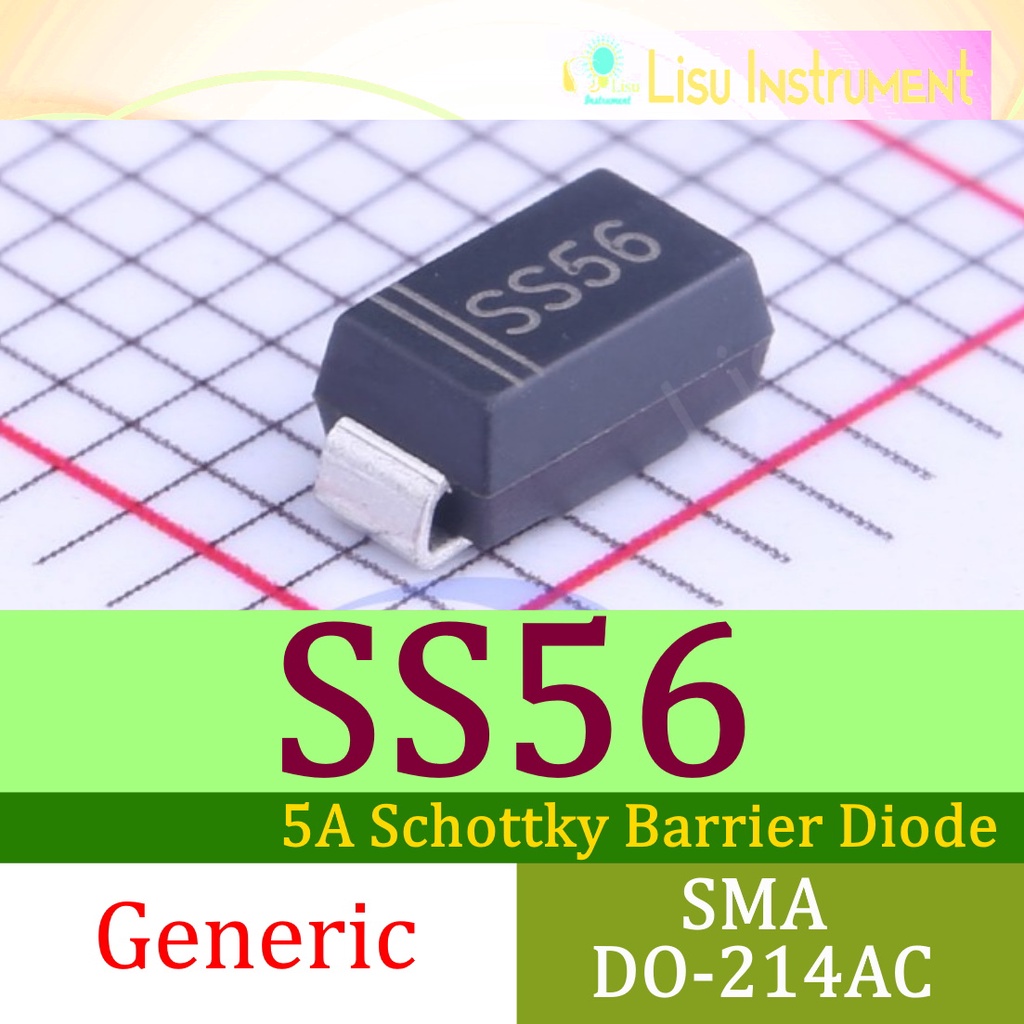 Jual SS56 5A 60V SMD Schottky Rectifier Diode SMA DO-214AC | Shopee ...
