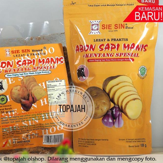 

BAYAR DITEMPAT✔️Abon sapi spesial kentang manis/pedas ”SIE SIN” 150gr HALAL.|KD4