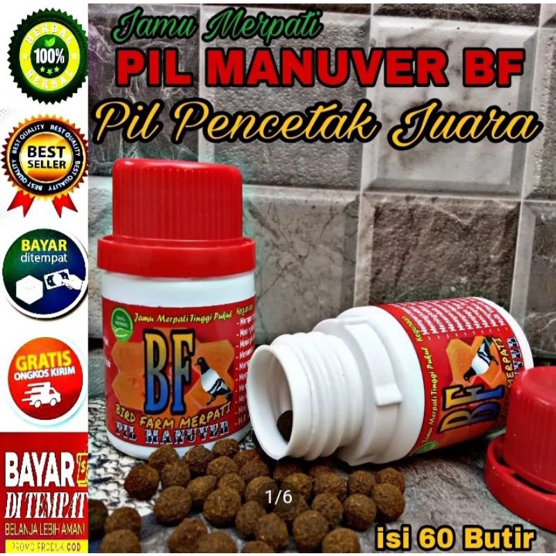 60 PIL BF MANUVER /Jamu merpati manuver / jamu doping merpati kolong jamu merpati kolong stut dor ja