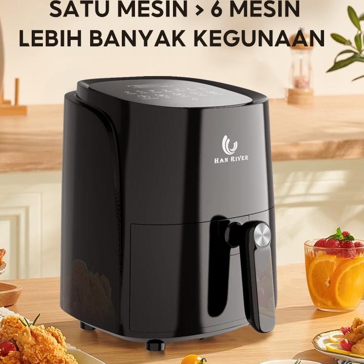 Terbaru HAN RIVER Layar sentuh multifungsi HRAF02BK Air Fryer 4.5 L/ Mesin Penggoreng tanpa minya 12