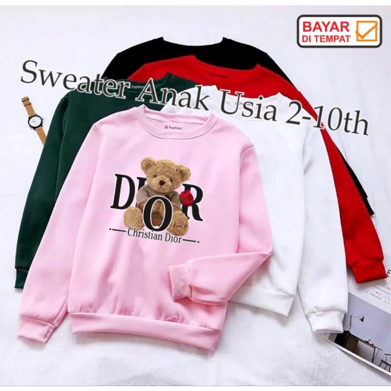 ((IB))SWEATER ANAK2 UNISEX/BEAR DIGITAL SABLON