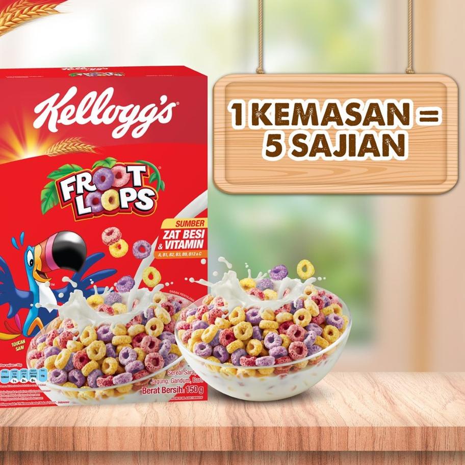 

Telah Hadir ❅ Kellogg's Breakfast Cereal Froot Loops 150g x 2 pcs.