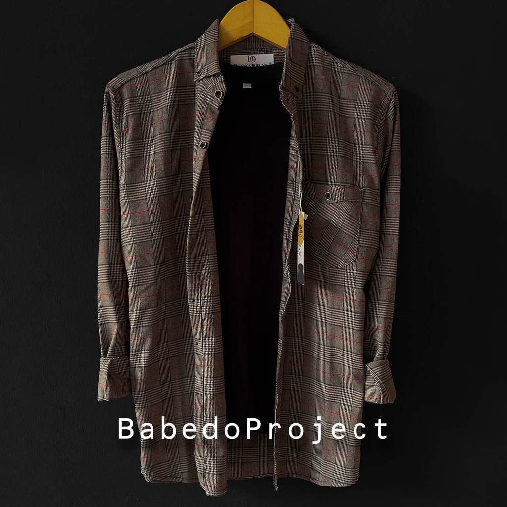 [JUMBO] BABEDO KEMEJA FLANEL KOREA LENGAN PANJANG PREMIUM - SONG JONG KI