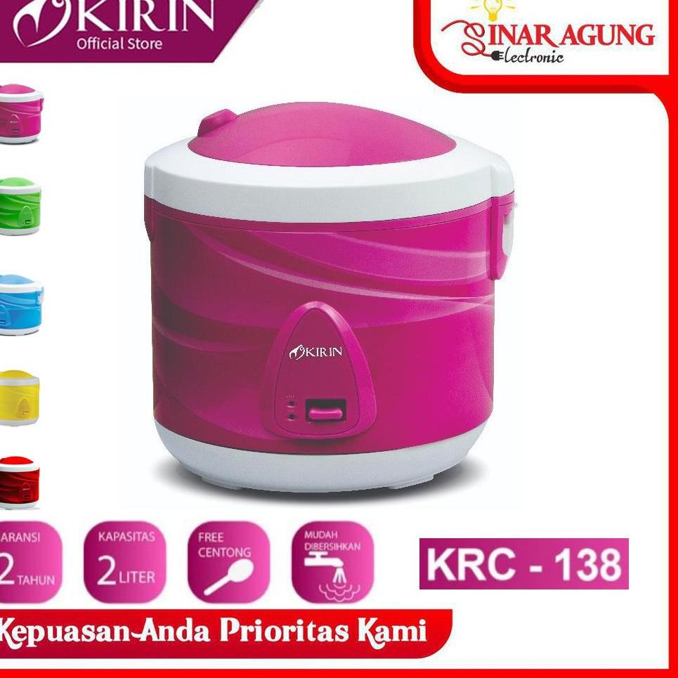 Siap Kirim MAGIC COM / RICE COOKER KIRIN KRC138 / KRC-138 / KRC 138 [2 LITER] 100% ORI