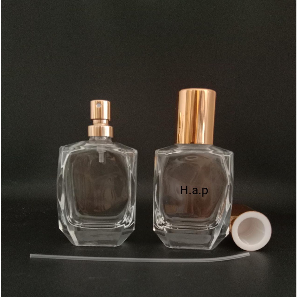 Botol Parfum D V32408 Pum Press Gold Tutup Gold Full Eceran