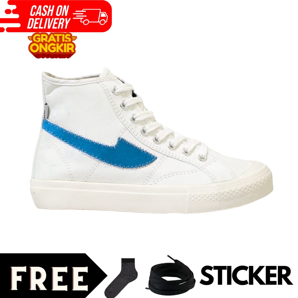 SEPATU CHEZZ ZEUZ WHITE BLUE PRIA/WANITA
