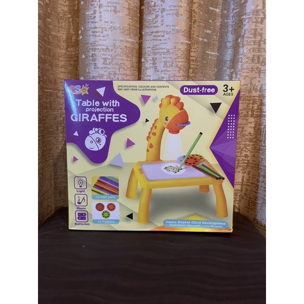 Mainan anak table meja berlampu mewarnai menggambar melukis menulis berlampu