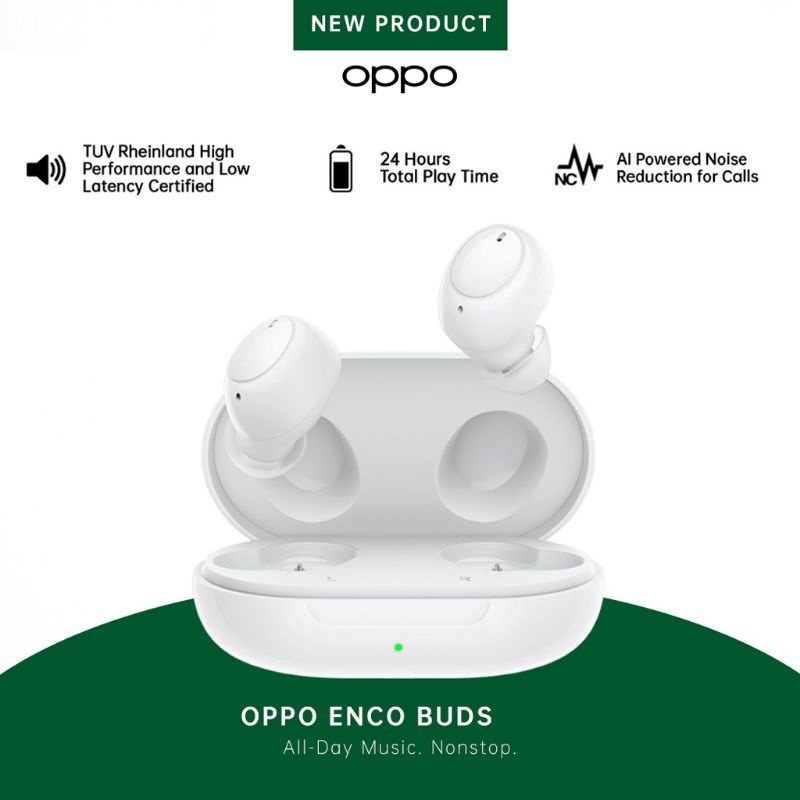 OPPO Enco Buds Wireless Bluetooth Headset Handsfree Earphone Earbuds