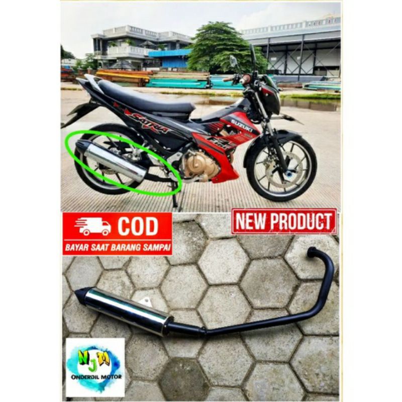 MURAH - KNALPOT STANDARD SUZUKI SATRIA FU 150 NEW TAHUN 2007 2008 2009 2010 2011 2012 2013 2014