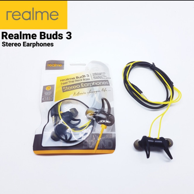 Handsfree Realme Buds 3 Headset Realme Earphone Buds 3 Super bass