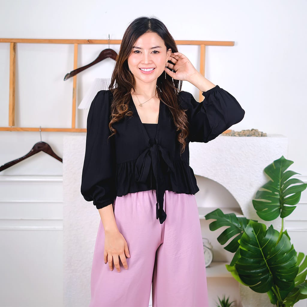 MAXI TOP RAYON LENGAN PANJANG