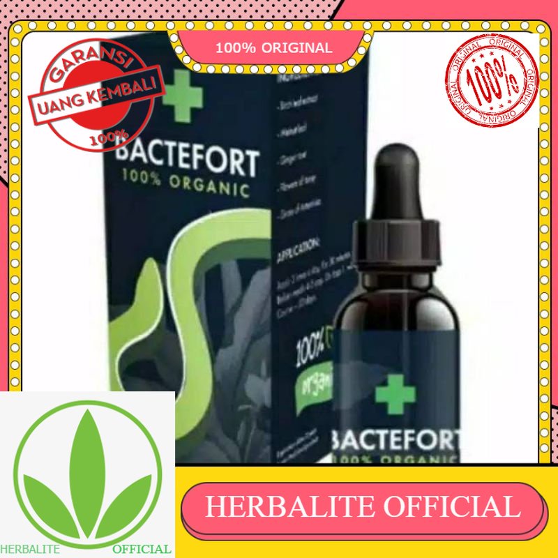 100% ORIGINAL BACTEFORT - BACTEFORT Original Anti parasit Natural Herbal Pembersih Tubuh 30ml-asli R
