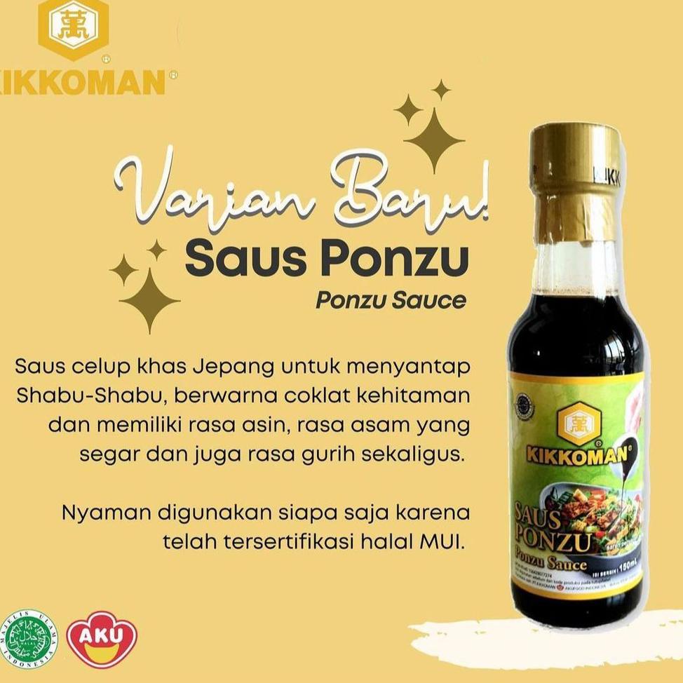 

⇁ Kikkoman Saus PONZU 150ml HALAL / Saus Celup Shabu Shabu Suki Dipping Sauce ㊫