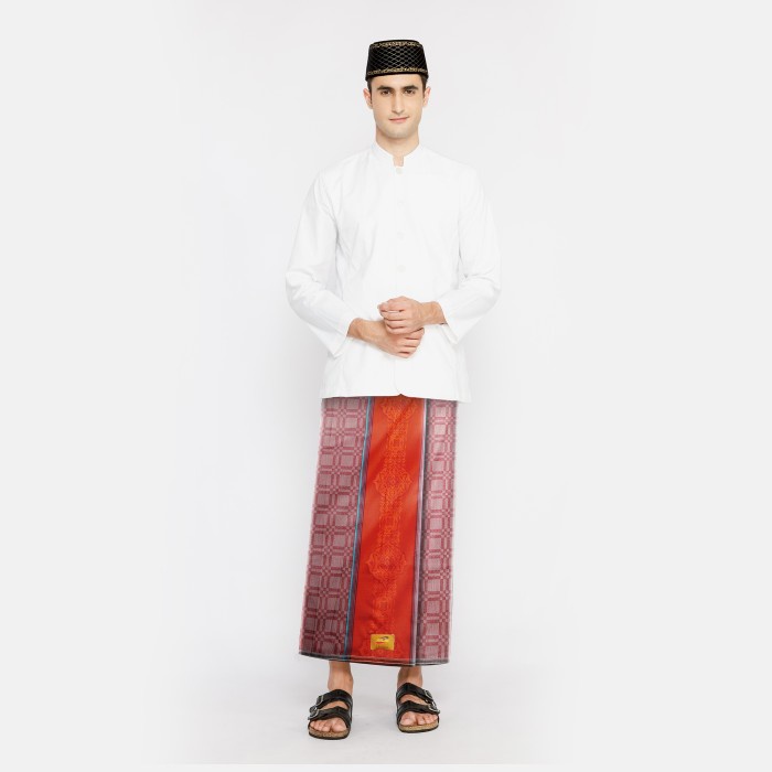 Sarung ATLAS Idaman 580 Jacquard Classic Coklat Maroon