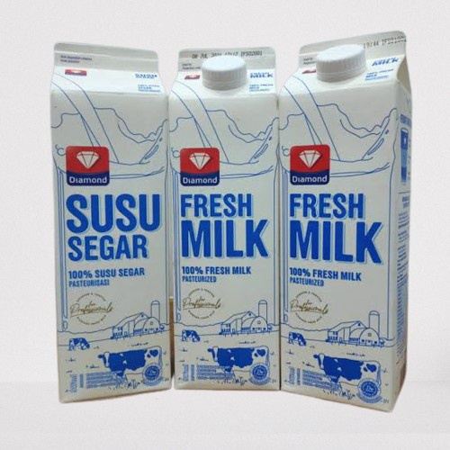 

(BISA COD) Fresh milk Diamond Plain 1L Freshmilk Diamond 1 Karton ( 12 Liter )