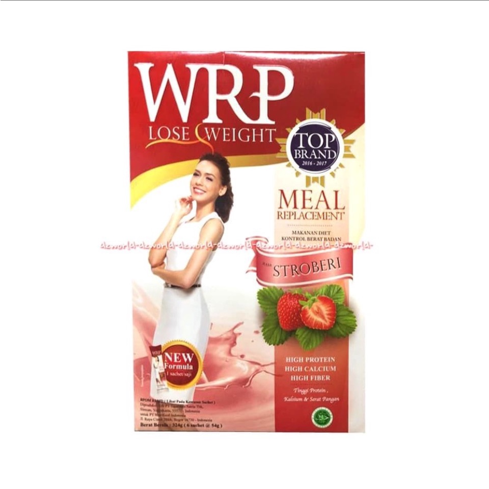 Wrp Lose Weight Meal 300gr Rasa Stoberi Replacement Susu WRP Rasa Stawberry Minuman Susu Diet Rasa Srawberi We Er Pe