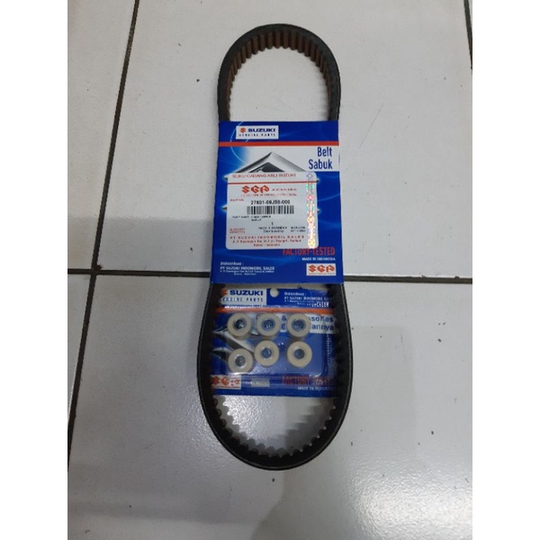 Paket Van Belt Plus Roller Suzuki NEX Asli 27601-09J40-000 + 21600-09J00-00027601-09J50-000 + 21600-