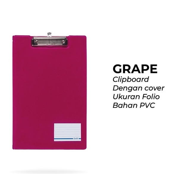 

Bantex Clipboard Papan Jalan Folio Model Cover Penutup Grape