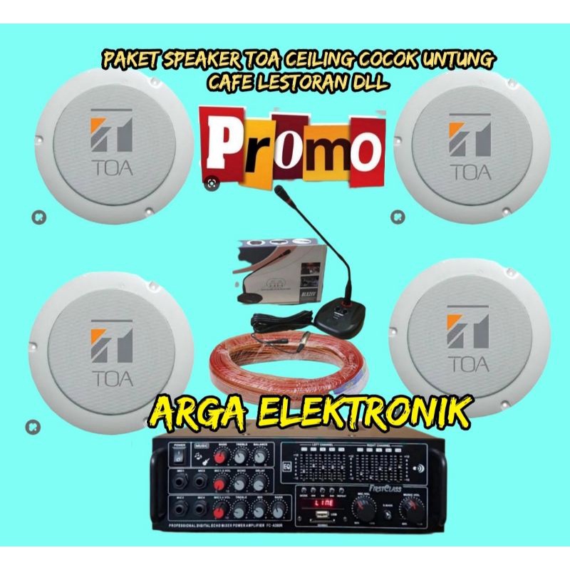 paket speaker toa ceiling speaker plafon ampli bluetooth