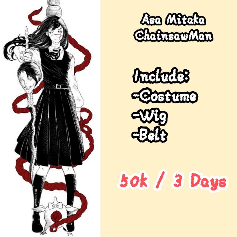 RENTAL COSPLAY ASA MITAKA CHAINSAWMAN