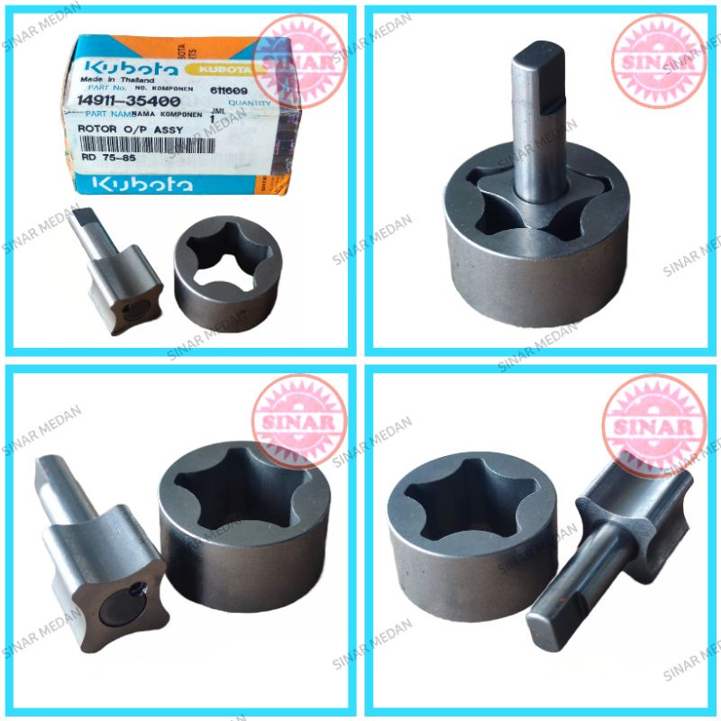 KUBOTA RD85 OLD ROTOR OIL PUMP RD 85 LAMA ROTOR POMPA OLI  PANJANG 39 MM