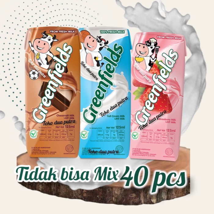 

(BISA COD) Greenfields MILK 125 / susu greenfields 125 ISI 40 - strwaberry