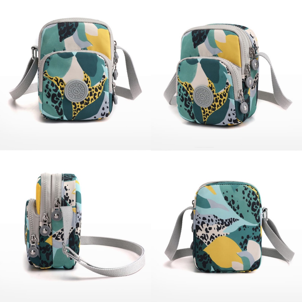 TAS SELEMPANG WANITA IMPORT SOUYATE MURAH FASHION REMAJA KEKINIAN ANTI AIR MOTIF BUNGA KOSOVARA TA719M4 SLING BAG KOREA KECIL SHOULDER BAHU CEWEK  BRANDED PREMIUM
