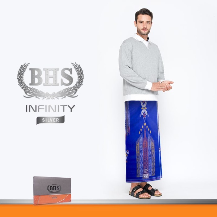 Sarung BHS Infinity Silver Motif PKC Biru