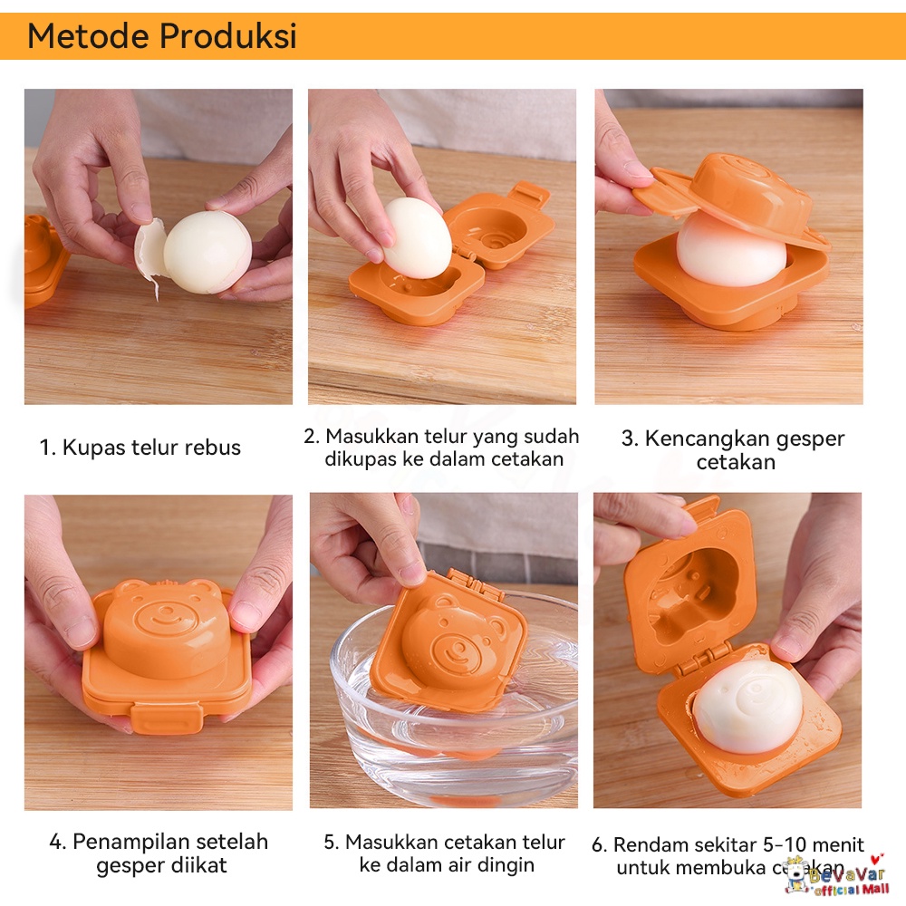 Mumystation Cetakan Nasi Telur Rebus Kelinci Beruang Egg Mold Shape Cetakan Bento Telur