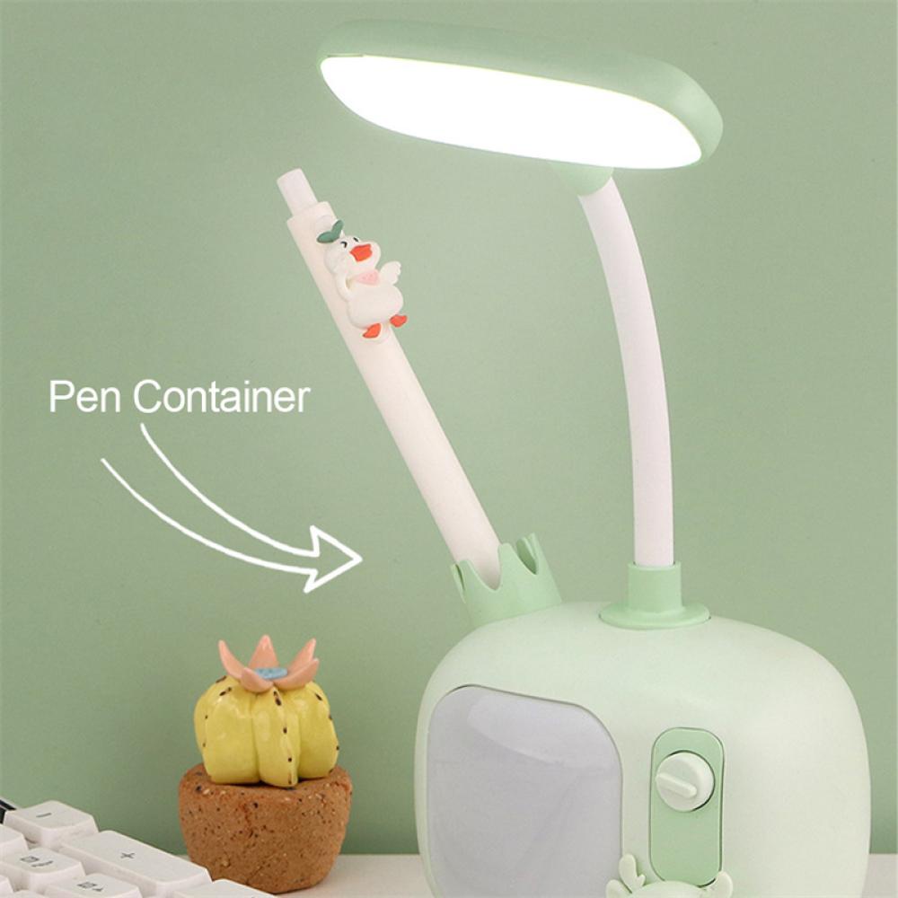 Timekey Kartun USB Rechargeable Lampu Meja Dual Light LED Siswa Anak Kamar Tidur Membaca Lampu Meja Lampu Malam G2O5
