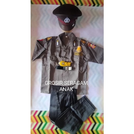 BAJU SERAGAM POLISI SHABARA ANAK LAKI DAN PEREMPUAN/SETELAN KOMPLIT/KOSTUM KARNAVAL