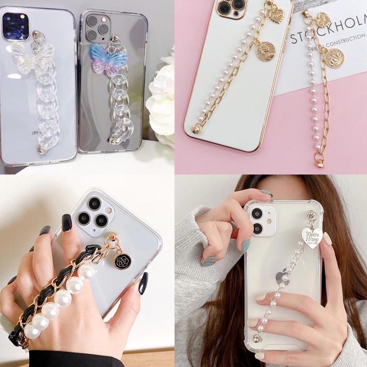 Hot Promo.. CHAIN HP KOREAN Gantungan Manik Manik Akrilik DIY Grip Case / Chain Strap Hp Popsocket L