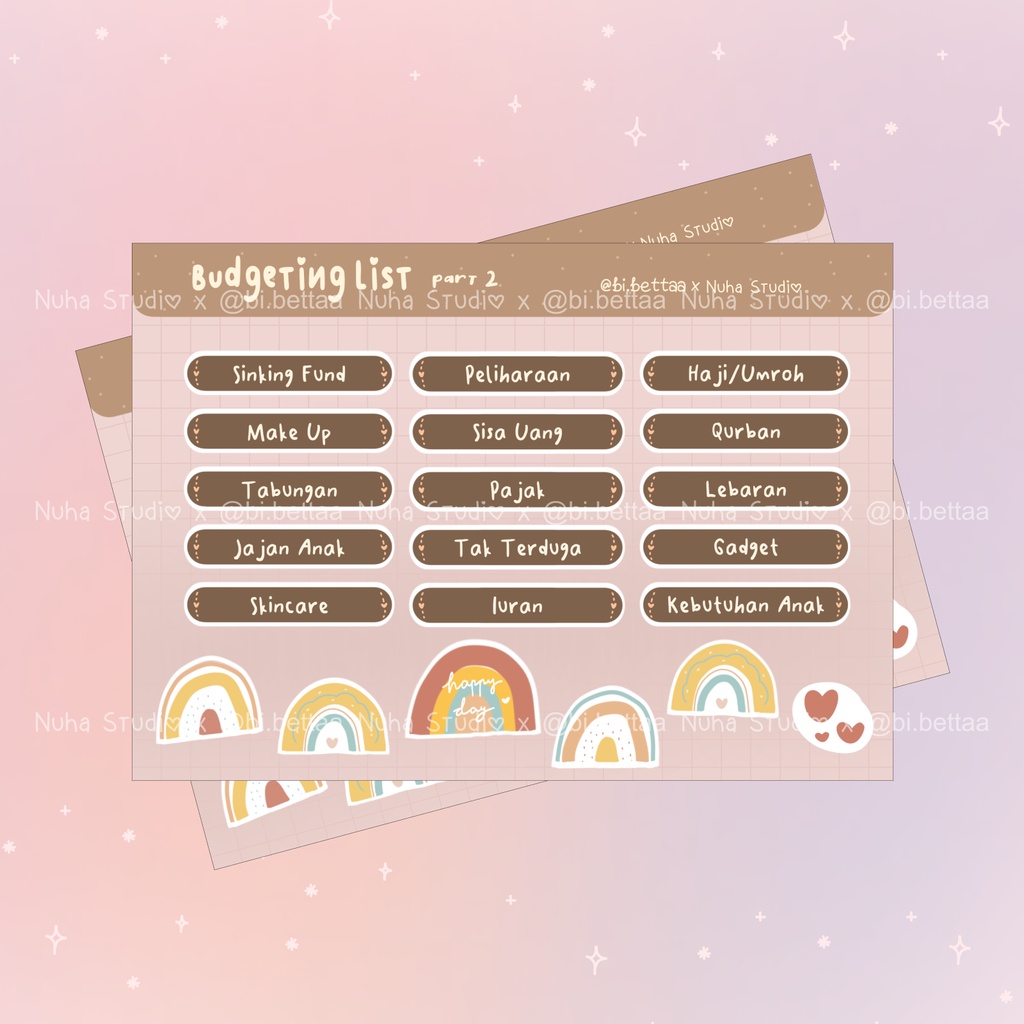 

Sticker by bi.bettaa | Budgeting List Part 2 Pengeluaran Saving Expenses Hobby Emergency Fund Wallet Organizer | Aesthetic Sticker Estetik Stiker HP Laptop Botol Cute Waterproof Scrapbook Diary Journal Bujo Anti Air