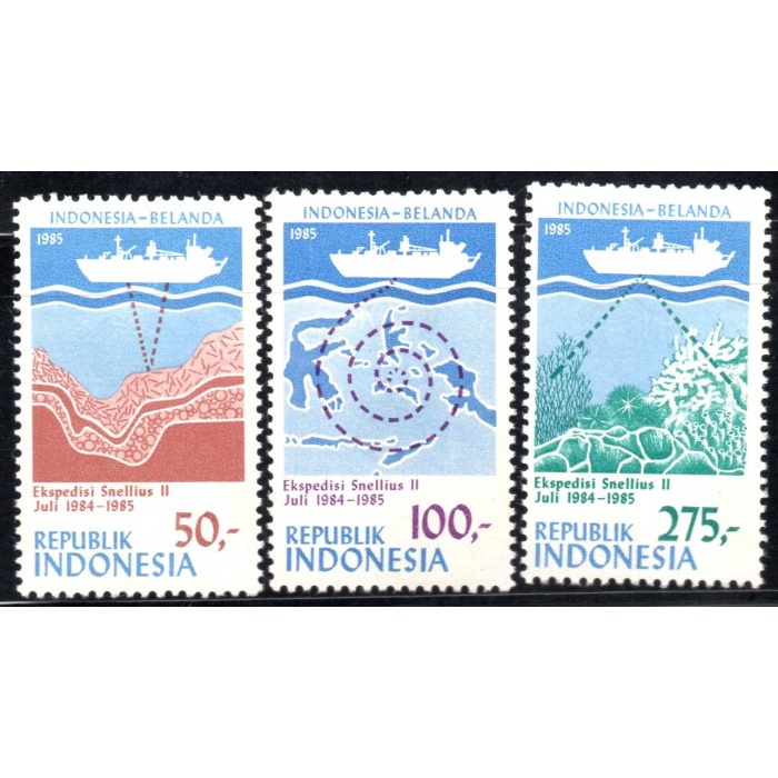 

✨NEW✨ - Prangko/Perangko INDONESIA 1985 I-311 EKSPEDISI ILMIAH LAUT SNELLIUS 2