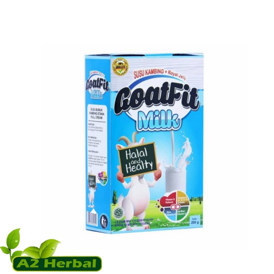 

Goatfit Full Cream Susu Kambing Etawa Plus Royal Jelly | Goat Fit Milk Original Per Box 200 gr