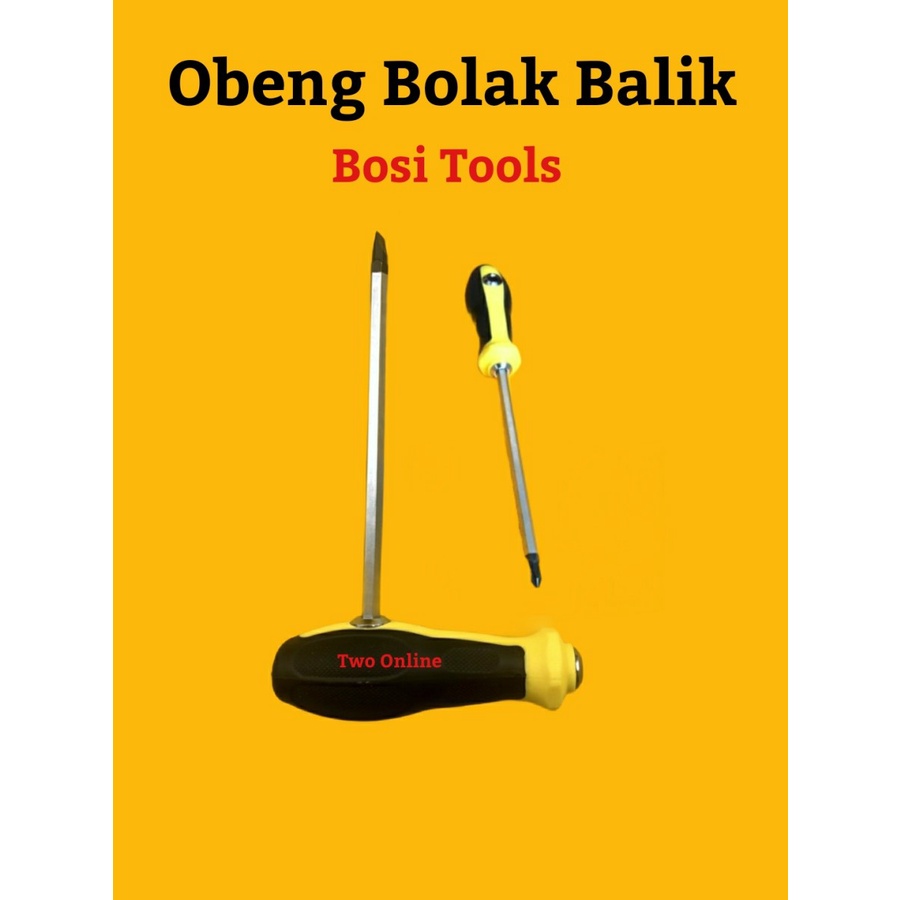 Obeng Bolak Balik Plus Min /screw driver Bosi Tools BS466906