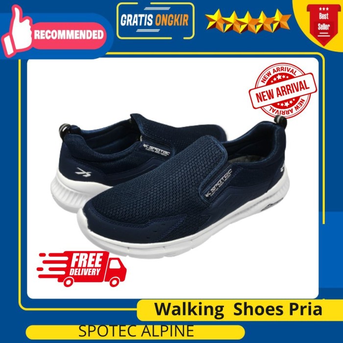 Sepatu Walking Pria - SPOTEC ALPINE tanpa Tali