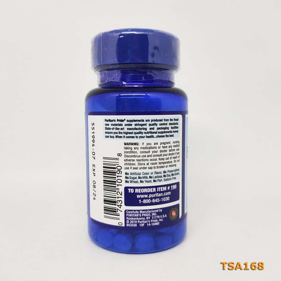 Puritan Pride Vitamin B Complex with B12 B-12 B1 B2 90 Tab Puritan's