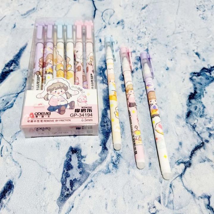 

ヮ SATU LUSIN ( 12 PCS ) Pulpen Bisa DiHapus Aodemei Karakter Lucu Erasable Pen Aodemei ヲ