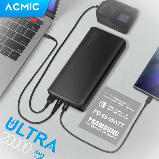 ACMIC ULTRA 65W USB-C PD Super Fast Charging PowerBank Laptop MacBook