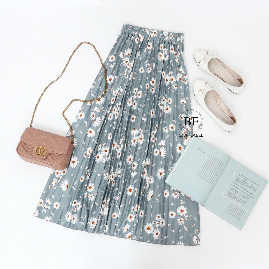 BF Label - Yuri Skirt | Pleated Skirt Motif | rok plisket motif premium | Korean Look