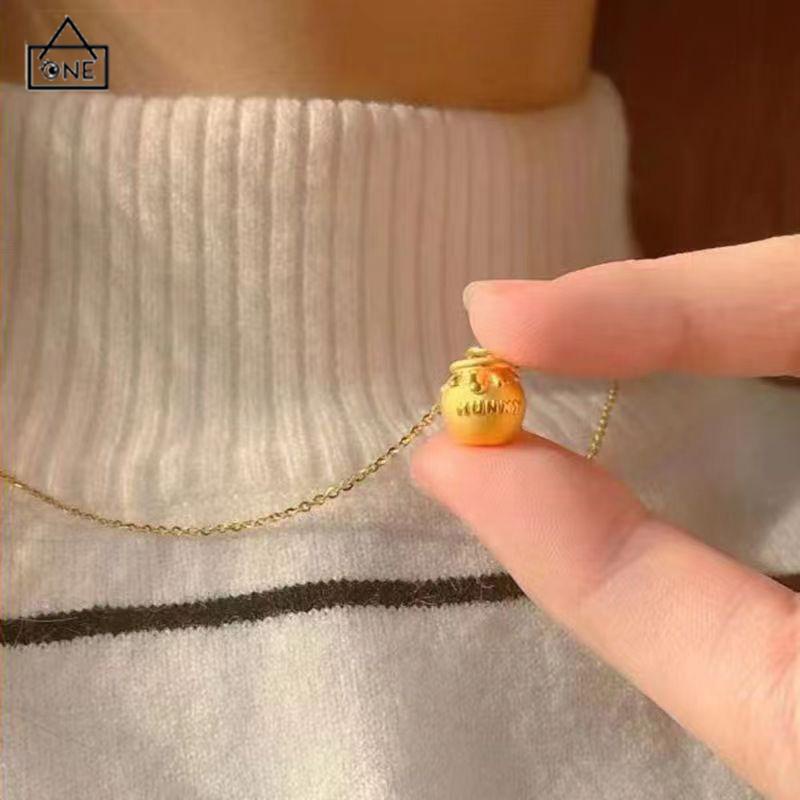 COD❤️COD❤️Kalung Winnie-the-Pooh Alloy Bahan Kartun Lucu Korea Gaya Aksesori Fashion-A.one-A.one