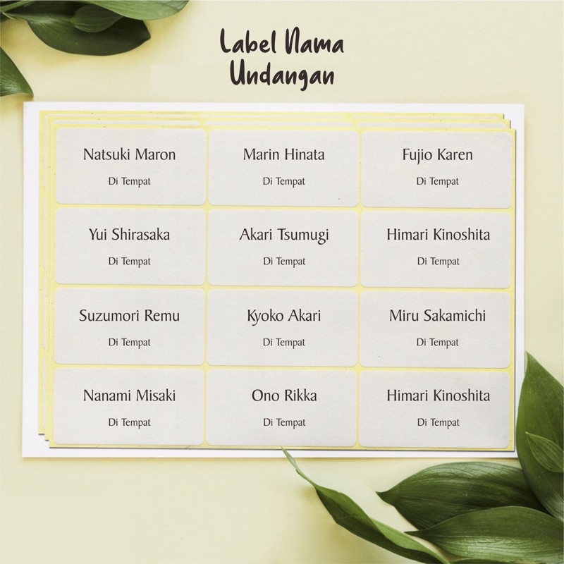 

Label Nama Undangan | Cetak Label Nama Pada undangan