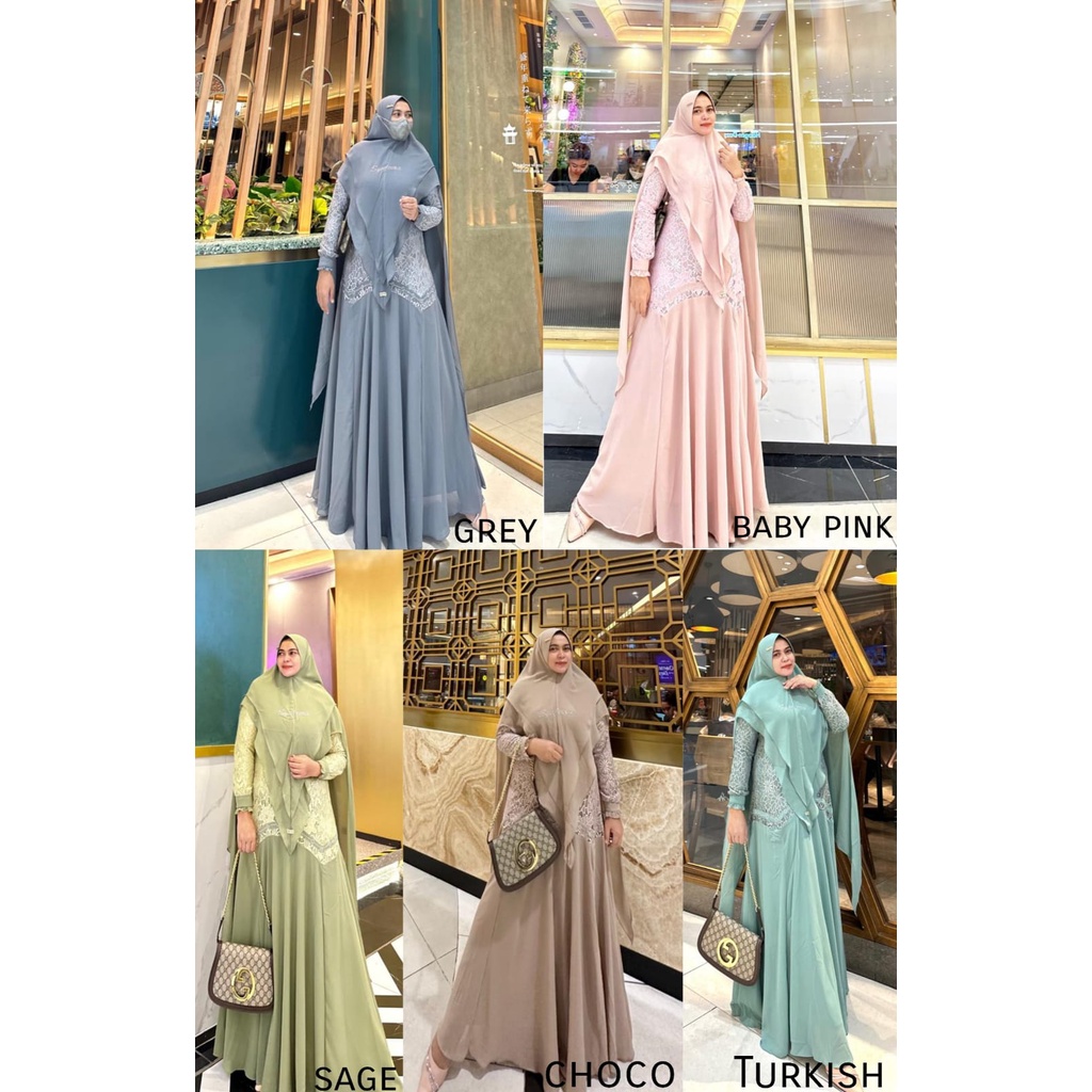 Isabella Series By Syafeera ORI Hijab Gamis Syari Kekinian BestSeller Terlaris Termurah Original Sya
