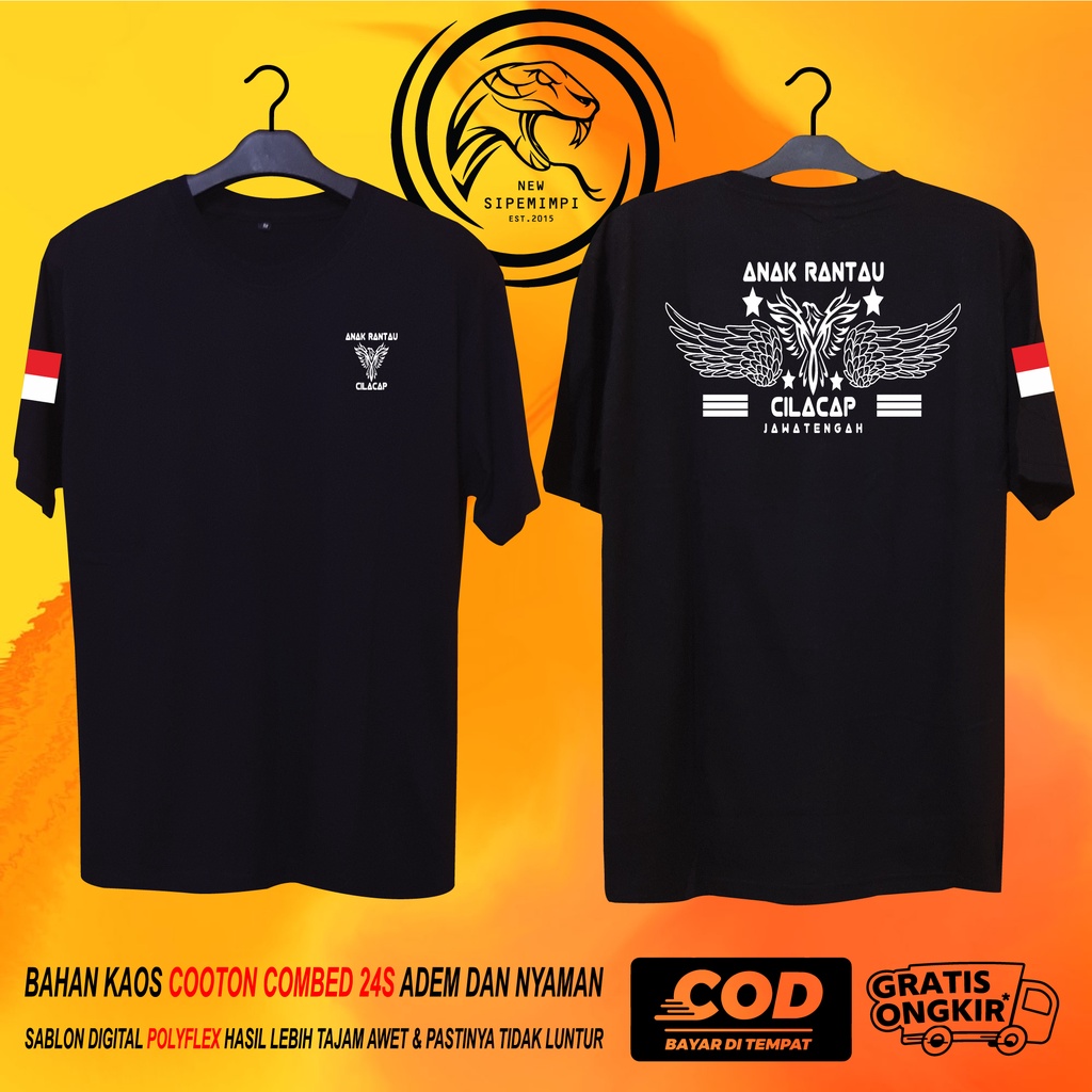 BAJU KAOS DISTRO ANAK RANTAU CILACAP KATUN COMBED 24S PREMIUM