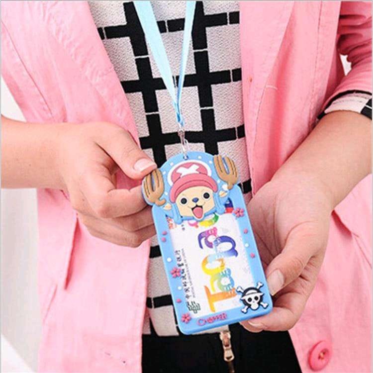 【GOGOMART】Gantungan Kartu Nama Tanda Pengenal Pegawai / Lanyard ID Name Tag Card Holder  - Karakter Kartun