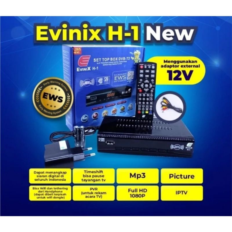 EVINIX H1 NEW DIGITAL SET TOP BOX STB DVBT2  PLUS HDMI DONGLE