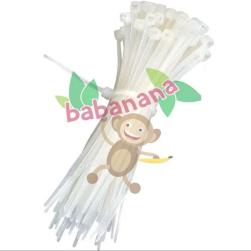 100pcs cable ties 15cm pengikat kabel perapih organizer putih