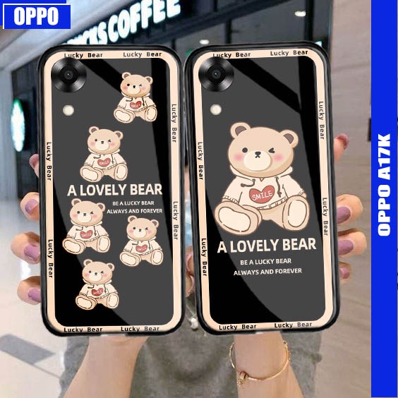 Softcase Glass Kaca OPPO A17 A17K Terbaru [M185] Casing HP OPPO A17 A17K - Case OPPO A17 A17K - Sili